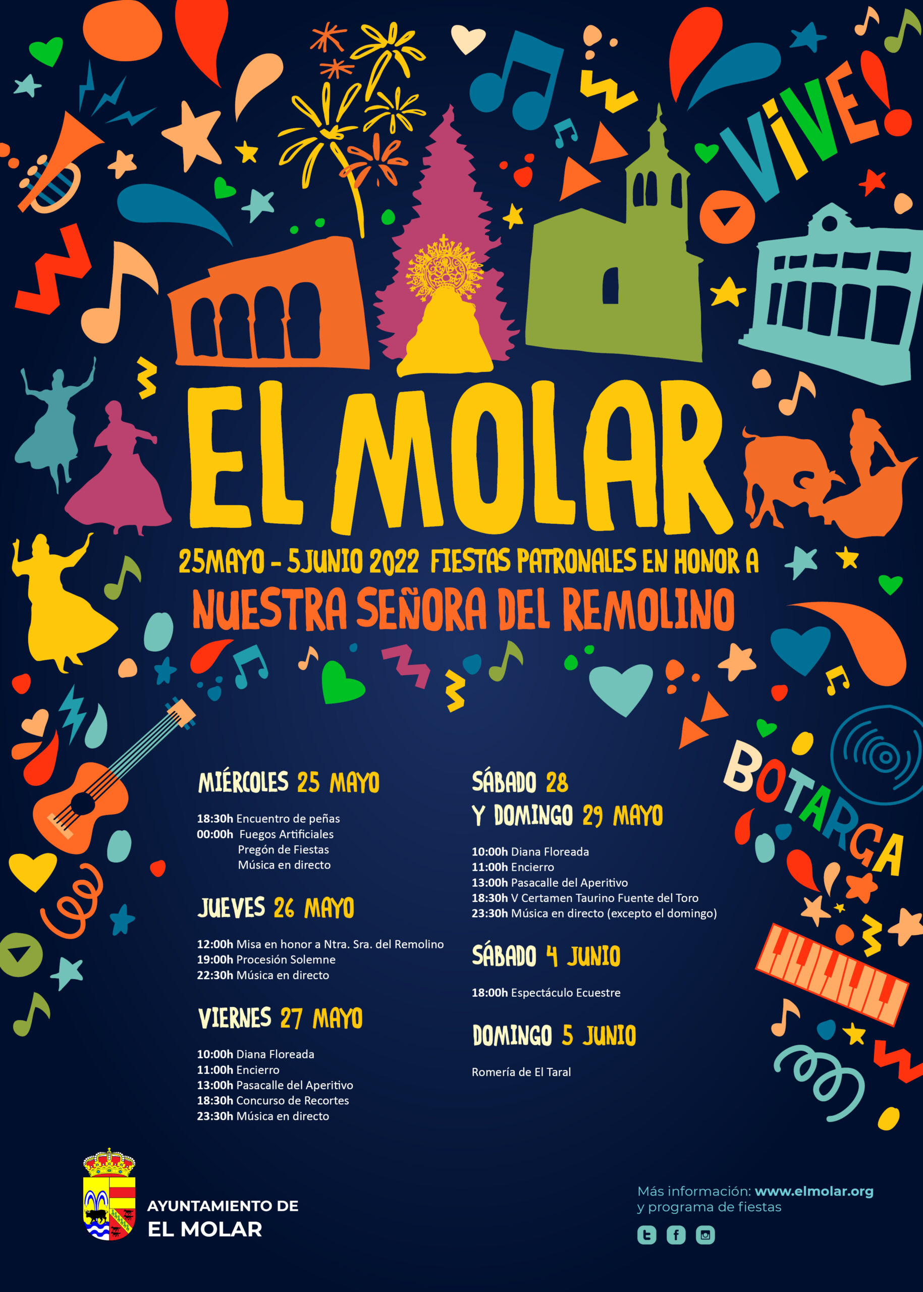 Fiestas patronales en honor a Nuestra Señora del Remolino 2022 El Molar